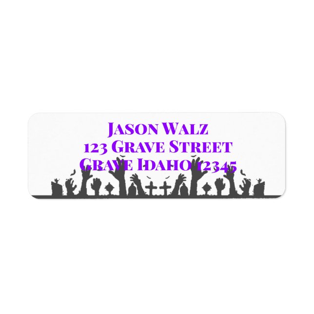 Etiqueta Do Halloween Grave (Frente)