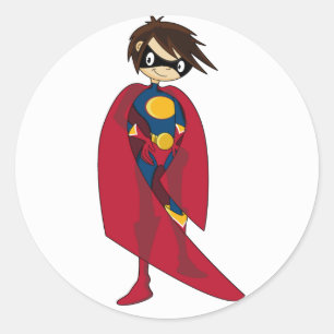Etiqueta do herói de Caped