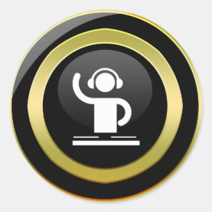 Etiqueta do ícone do DJ