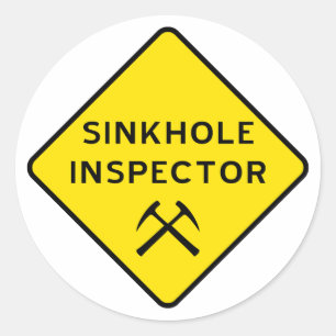 Etiqueta do inspector do Sinkhole