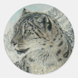 Etiqueta do leopardo do rei neve da cimeira
