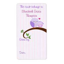 Etiqueta do Livro da Mãe e do Bebê Roxo