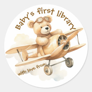 Etiqueta do Livro de Chás de fraldas do Urso de Te