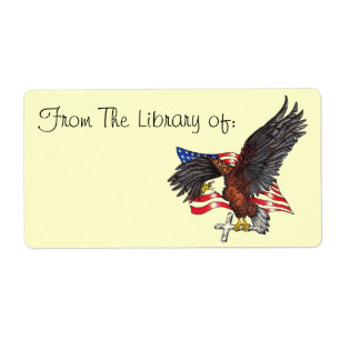 Etiqueta do livro de Eagle do americano