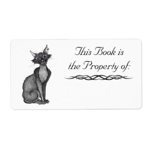 Etiqueta do livro do gato