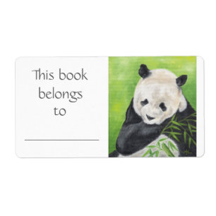 Etiqueta do livro do urso de panda