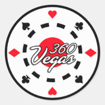 Etiqueta do logotipo da microplaqueta de 360 Vegas