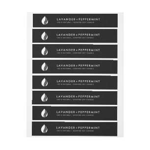 Etiqueta do logotipo da vela fina - Selo à prova d