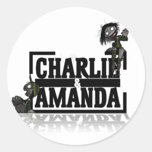 Etiqueta do logotipo de Charlie & de Amanda Lrg