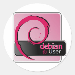 Etiqueta do logotipo do usuário de Debian