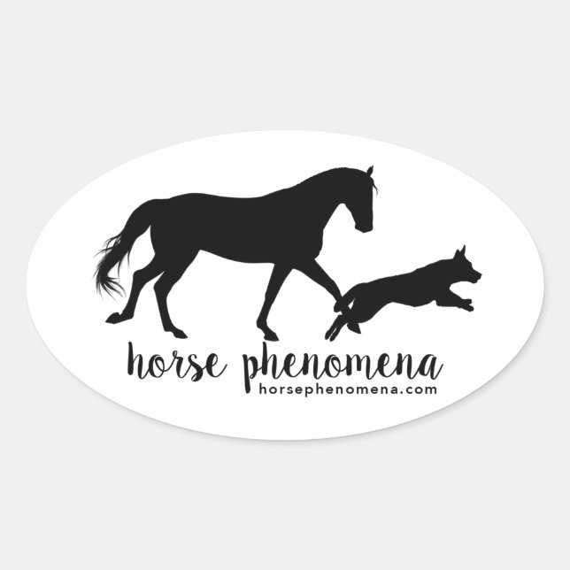 Etiqueta do logotipo Phenomena de cavalos (Frente)