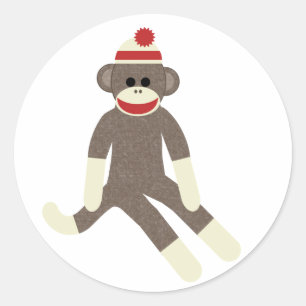 Etiqueta do macaco da peúga