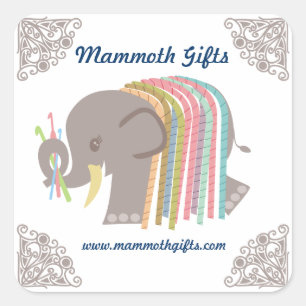 Etiqueta do mammoth woolly do elefante do fio dos