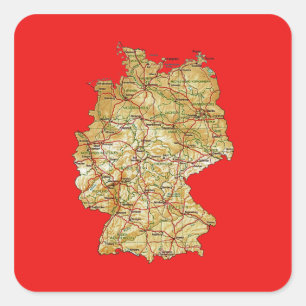 Etiqueta do mapa de Alemanha