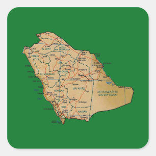 Etiqueta do mapa de Arábia Saudita
