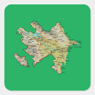 Etiqueta do mapa de Azerbaijan