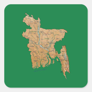Etiqueta do mapa de Bangladesh