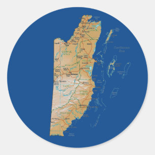 Etiqueta do mapa de Belize