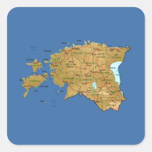 Etiqueta do mapa de Estónia