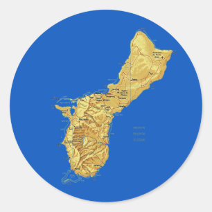 Etiqueta do mapa de Guam