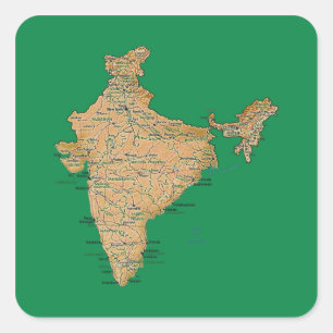 Etiqueta do mapa de India