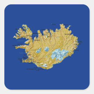 Etiqueta do mapa de Islândia