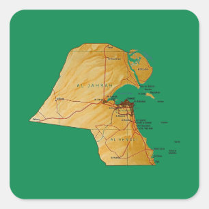 Etiqueta do mapa de Kuwait