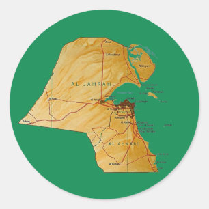 Etiqueta do mapa de Kuwait