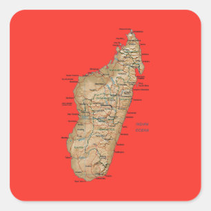 Etiqueta do mapa de Madagascar