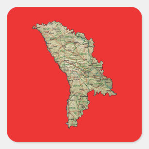 Etiqueta do mapa de Moldova