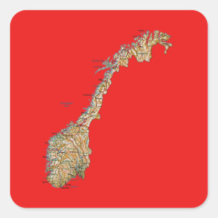 Etiqueta do mapa de Noruega