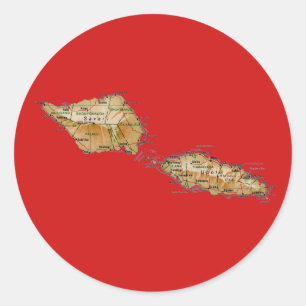 Etiqueta do mapa de Samoa