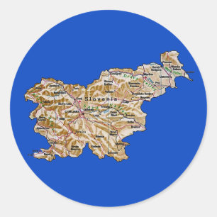 Etiqueta do mapa de Slovenia