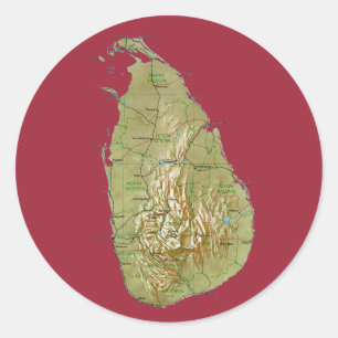 Etiqueta do mapa de Sri Lanka