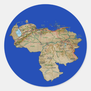 Etiqueta do mapa de Venezuela