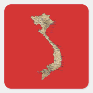 Etiqueta do mapa de Vietnam