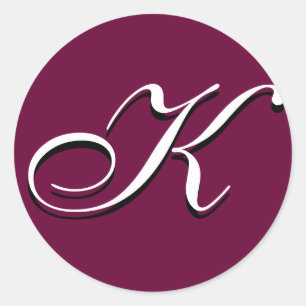 Etiqueta do monograma - "K" customizável