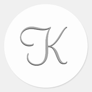 Etiqueta do monograma - "K" customizável