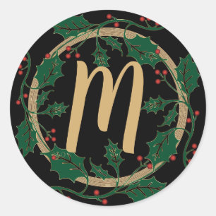 Etiqueta do monograma - Natal