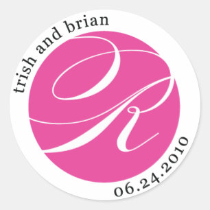 Etiqueta do monograma para Trish e Brian