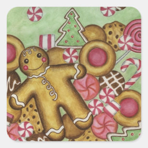 Etiqueta do Natal do pão-de-espécie