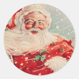 Etiqueta do Natal do papai noel do vintage