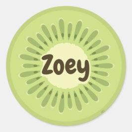 Etiqueta do nome da Fruta Kiwi