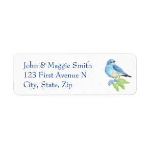 Etiqueta do nome do Bluebird da montanha