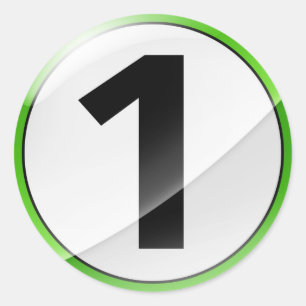 Etiqueta do número 1