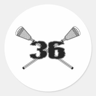 Etiqueta do número 36 do Lacrosse