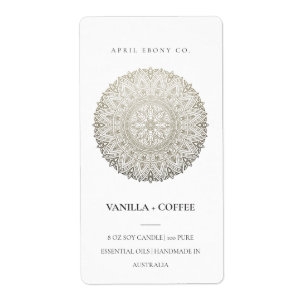 ETIQUETA DO ORNAMENTADO ELEGANTE MANDALA SILVER