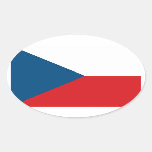 Etiqueta do Oval da bandeira da república checa