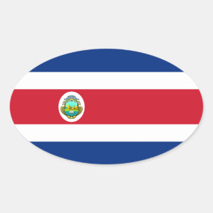 Etiqueta do Oval da bandeira de Costa Rica
