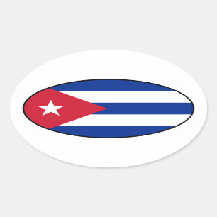 Etiqueta do Oval da bandeira de Cuba